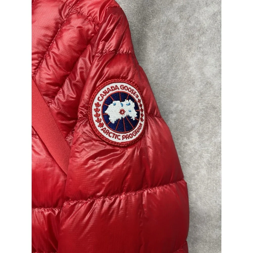 CANADA GOOSE HYBRIDGE LITE HOODY RED 2712L SMALL PACKABLE DOWN JACKET (READ) - Picture 3 of 15